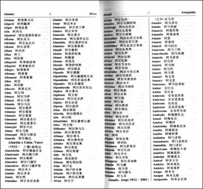 《葡萄牙语姓名译名手册》 新华社译名室权威出品，图书在卓越亚马逊有售